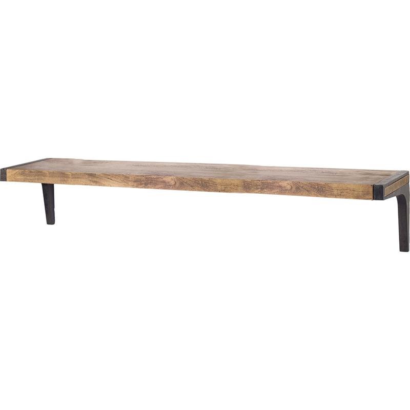 Mercana Dion I Large Brown Wood Wall Shelve