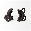 Mercana Cogsworth Black Matte Industrial Resin Gear Bookend