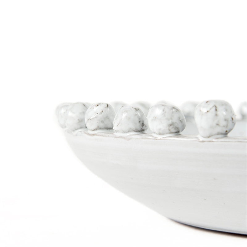 Mercana Basin Large Off White Ceramic Decorative Bowl