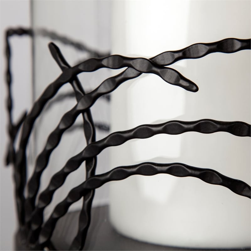 Mercana Cutlass I Set of Two Black Metal Base Table Candle Holders
