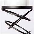 Mercana Omega I Small Black Metal Stacked Ring Table Candle Holder