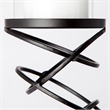 Mercana  Furniture Omega II Medium Black Metal Stacked Ring Table Candle Holder