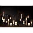 Mercana  Furniture Omega II Medium Black Metal Stacked Ring Table Candle Holder