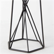 Mercana Sixx II Large Antiqued Silver Metal Hexagonal Table Candle Holder