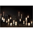 Mercana Sixx II Large Antiqued Silver Metal Hexagonal Table Candle Holder