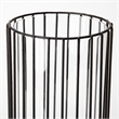Mercana Velo II Large Black Metal Cylindrical Table Candle Holder