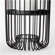 Mercana Velo II Large Black Metal Cylindrical Table Candle Holder