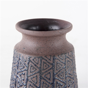 Mercana Sefina I Small Brown/Black Patterned Ceramic Vase