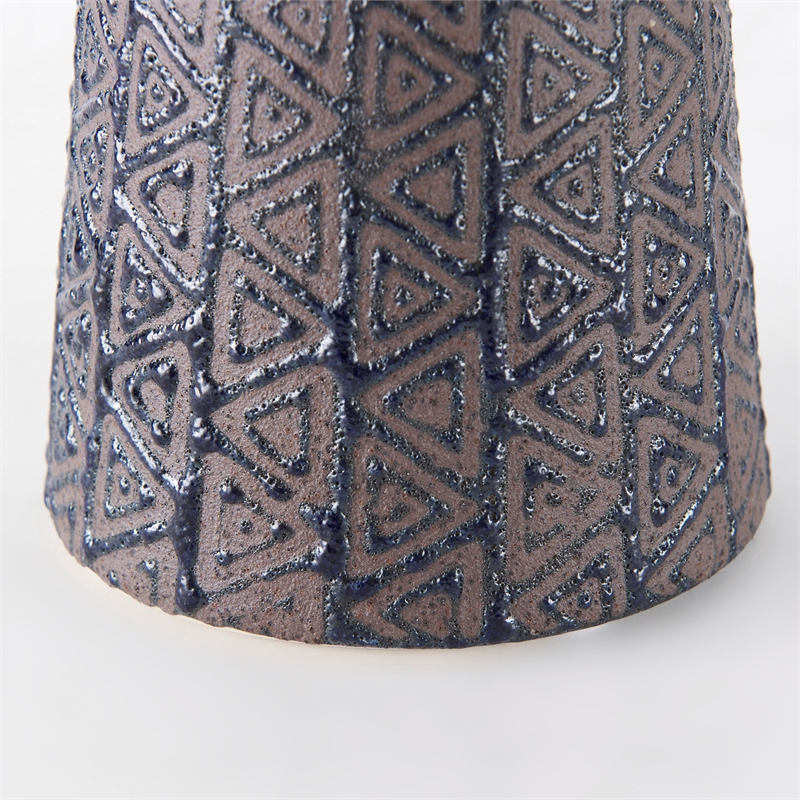 Mercana Sefina I Small Brown/Black Patterned Ceramic Vase