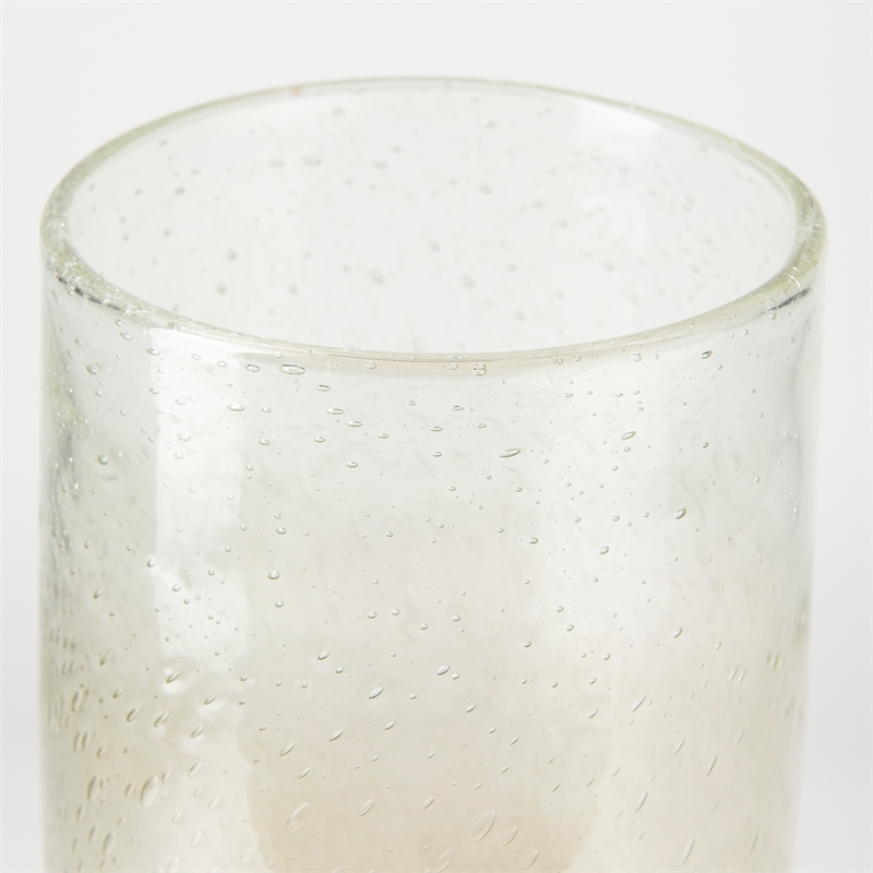 Mercana Adriatic II Large Brushed Gold Metal Glass Vase