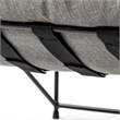 Mercana Leonidas Gray Fabric Wrap Black Metal Frame Accent Chair