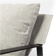 Mercana Guilia I Fabric Lounge Chair with Black Metal Base in Frost Gray