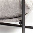 Mercana Guilia I Fabric Lounge Chair with Black Metal Base in Frost Gray