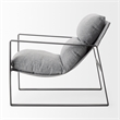Mercana Guilia Castlerock Gray With Metal Frame Sling Accent Chair