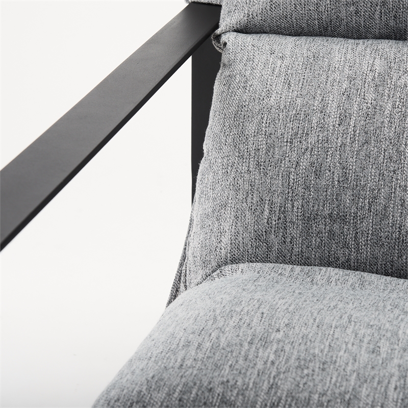 Mercana Guilia Castlerock Gray With Metal Frame Sling Accent Chair