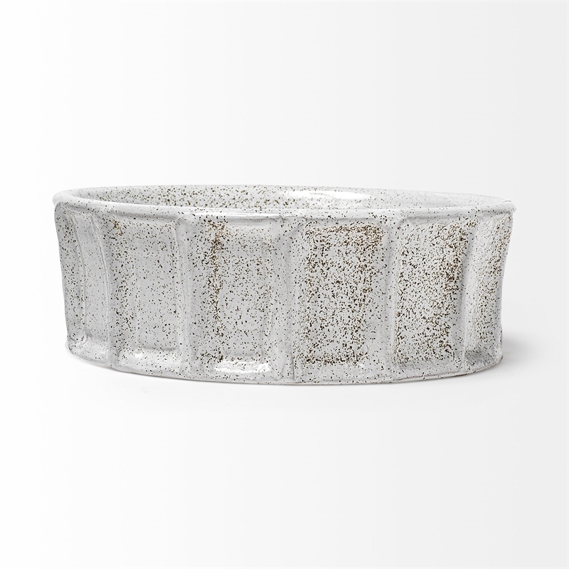 Mercana Furniture Silone Small Ceramic Bowl in White