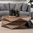 Mercana Arreto Solid Wood Coffee Table in Natural Brown