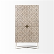 Mercana Excelsior II Iron Base Storage Cabinet in Light Brown