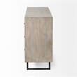 Mercana Giselle II Wood 9 Drawer Sideboard in Black and Brown