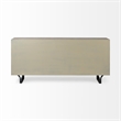 Mercana Giselle II Wood 9 Drawer Sideboard in Black and Brown