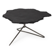 Mercana Pinera I Modern Metal Base Coffee Table in Black Slate