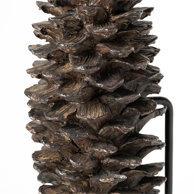 Mercana Pinterra (Small) 4L x 4W Brown Resin Pinecone Replica