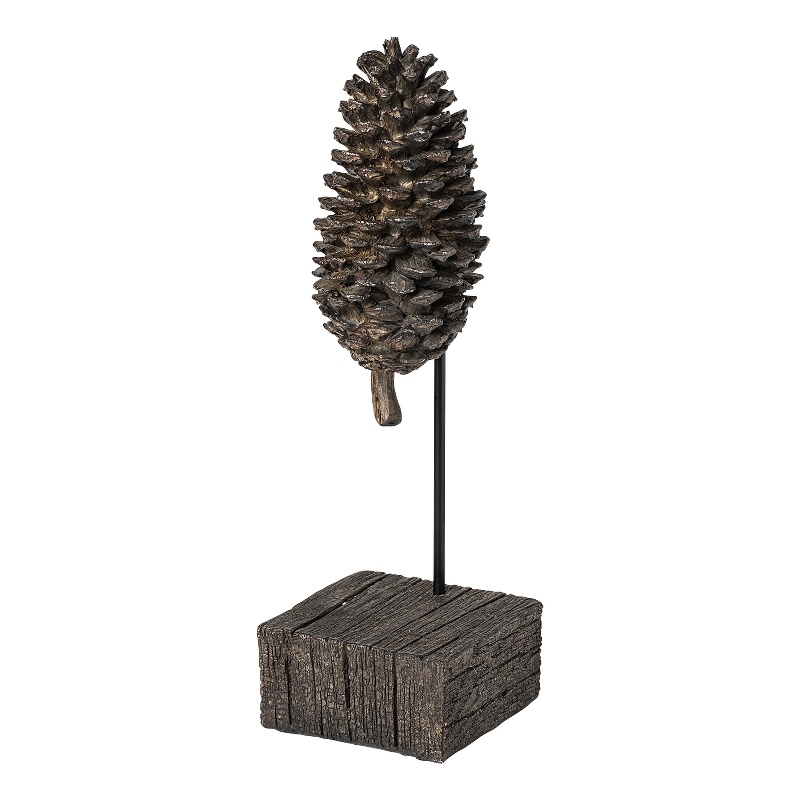 Mercana Pinterra (Small) 4L x 4W Brown Resin Pinecone Replica