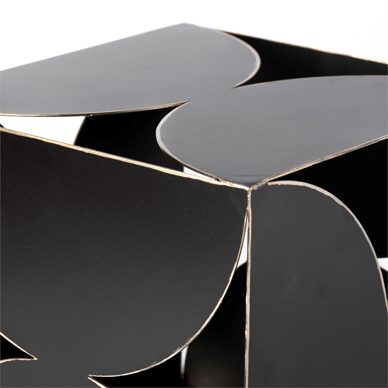 Mercana Darren (Large) 8L x 8W Black Metal Decorative Cube
