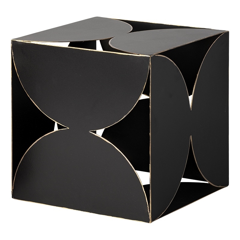 Mercana Darren (Large) 8L x 8W Black Metal Decorative Cube