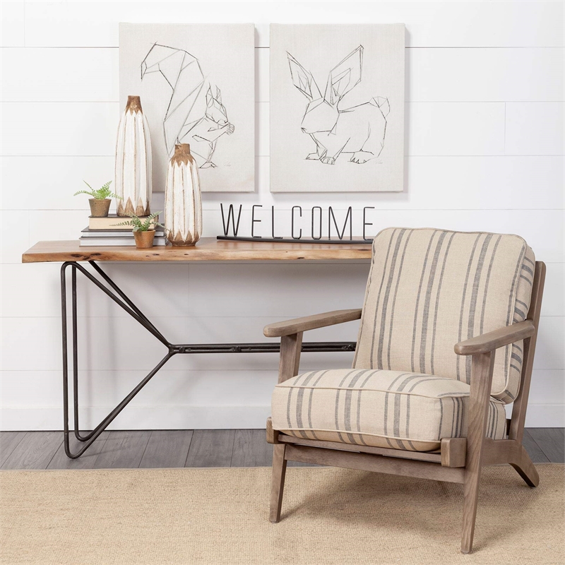 Mercana Welcome 24L x 1W Black Metal Decorative Sign