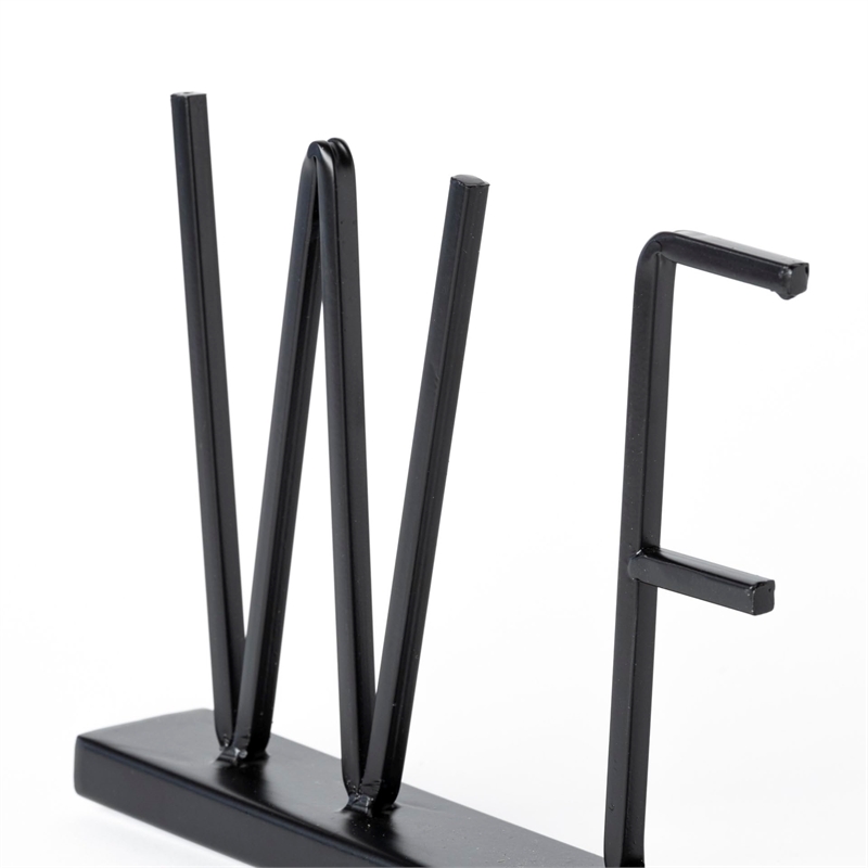Mercana Welcome 24L x 1W Black Metal Decorative Sign