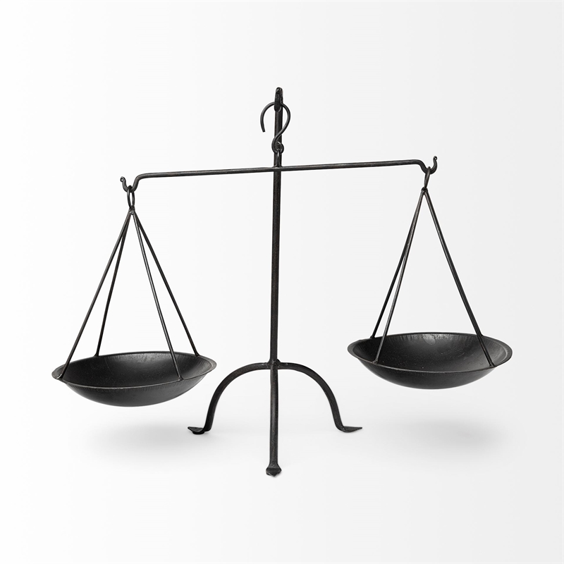 Mercana Adilah 16L x 10W Black Metal Vintage Inspired Weighing Scale