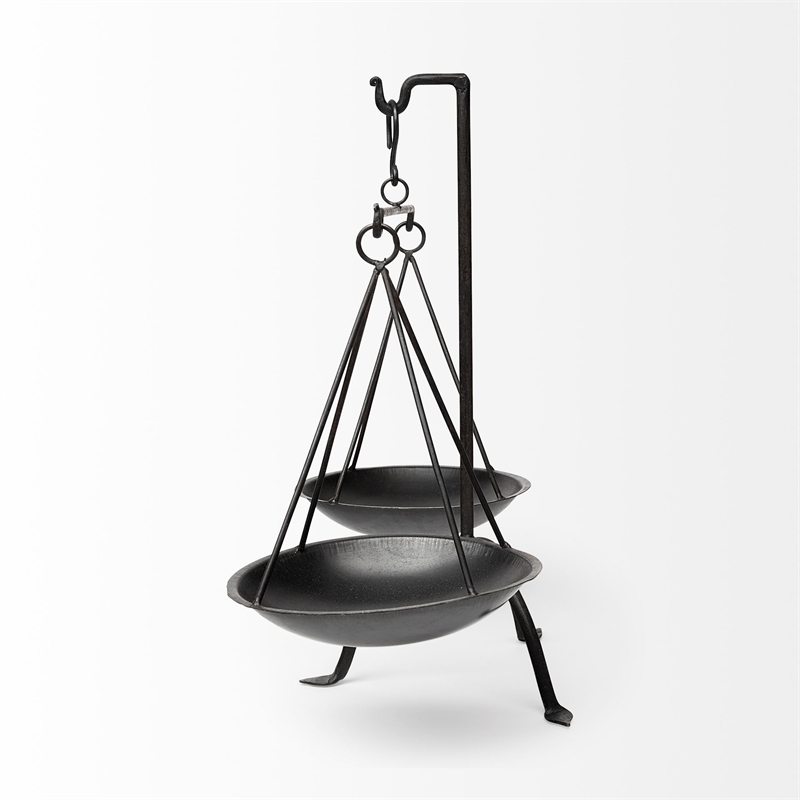 Mercana Adilah 16L x 10W Black Metal Vintage Inspired Weighing Scale