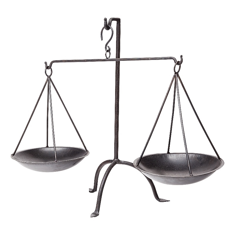 Mercana Adilah 16L x 10W Black Metal Vintage Inspired Weighing Scale