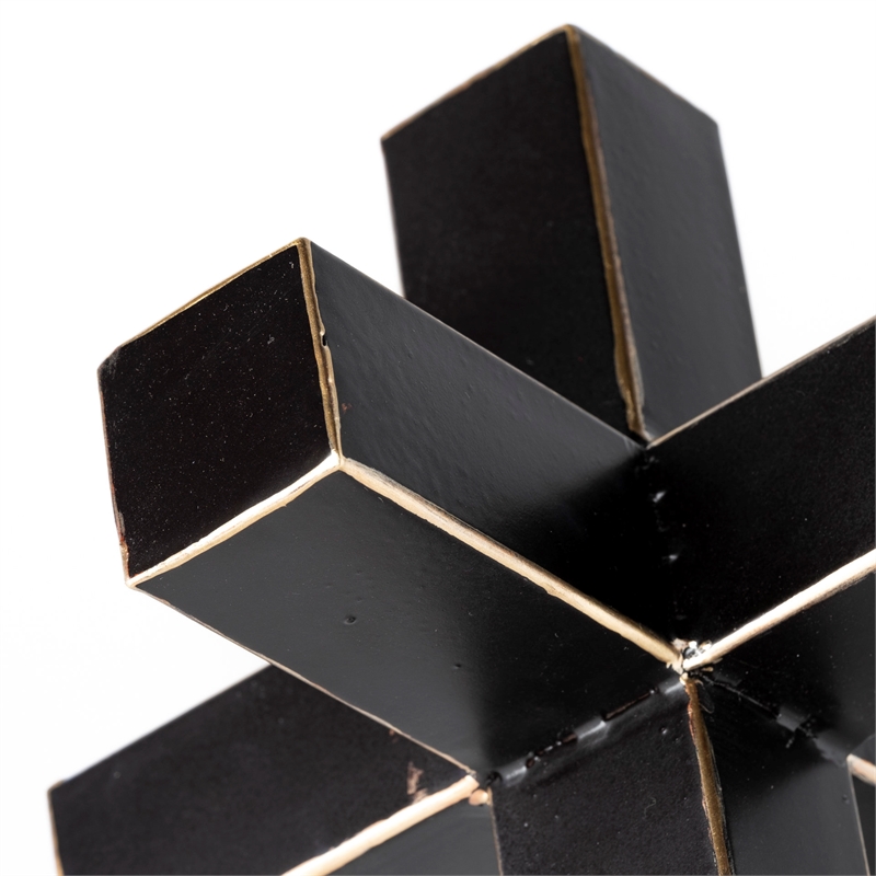Mercana Abel (Small) 8L x 7W Black Metal Decorative Jack W/ Gold Accent
