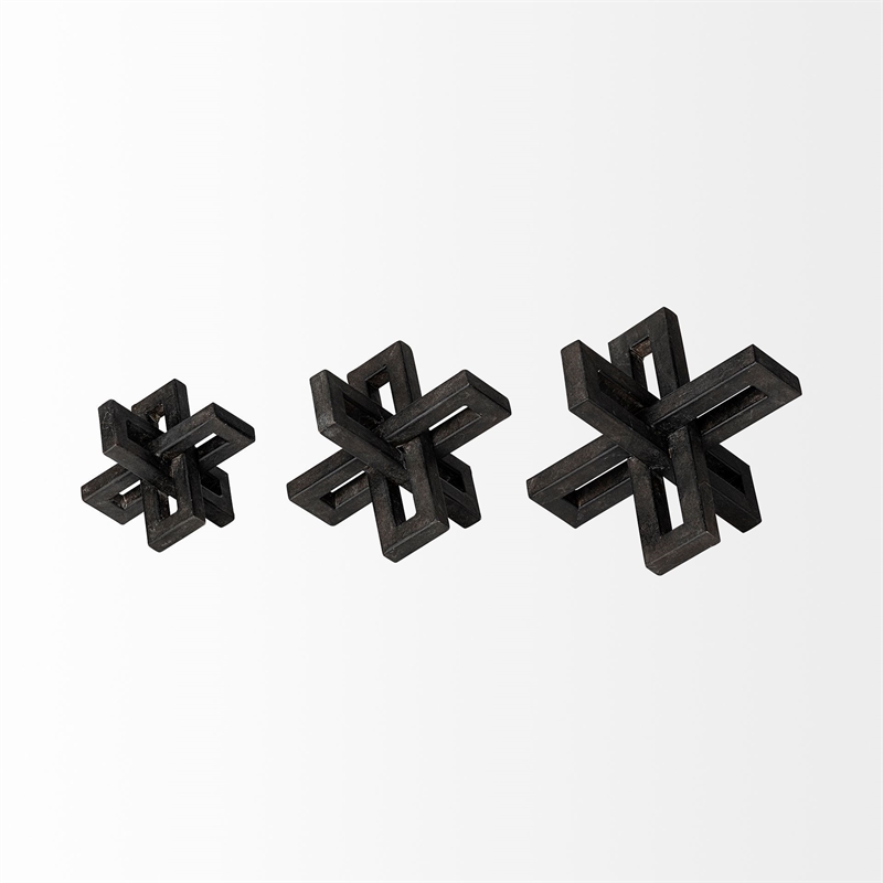 Mercana Aleph (Set of 3) Black Metal Small Medium & Large Jacks