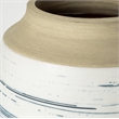 Mercana Sonnett Short White/Blue Ceramic Decorative Vase