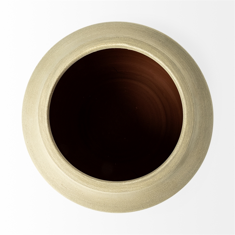Mercana Sonnett Tall Ceramic Decorative Vase in White and Blue