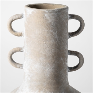 Mercana Sherry Rustic Brown Tall Neck Ceramic Decorative Vase