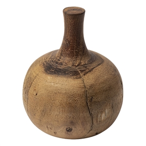 Mercana Afra Medium Brown Solid Wood Vase Shaped Decorative Object