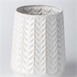 Mercana Gemma II Ceramic Glossy White Chevron Decorative Vase