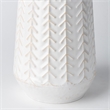 Mercana Gemma II Ceramic Glossy White Chevron Decorative Vase