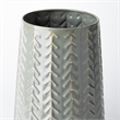 Mercana Gemma III Ceramic Glossy Green/Gray Chevron Vase