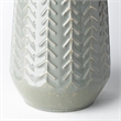 Mercana Gemma III Ceramic Glossy Green/Gray Chevron Vase