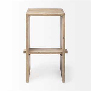 Mercana Aida III 30&quot Seat Height Brown Wood Minimalist Inspired Bar Stool