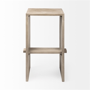 Mercana Aida III 30&quot Seat Height Brown Wood Minimalist Inspired Bar Stool