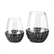 Reena I Small Black Woven Metal Base Table Candle Holder