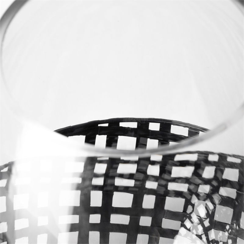 Reena I Small Black Woven Metal Base Table Candle Holder