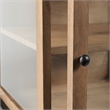 Mercana Arelius Light Brown Wood W/ Black Metal Frame End/Side Table