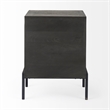 Mercana Arelius Dark Brown Wood W/ Black Metal Frame End/Side Table